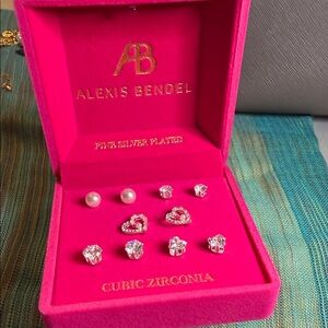 Alexis Bittar Silver and Pearl Earring Set